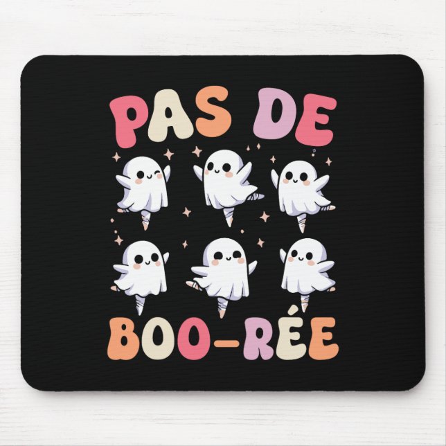 Mousepad Pas De Boo-rée Spooky Halloween Dança de Balé Fant (Frente)