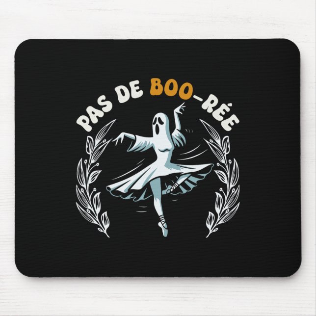 Mousepad Pas De Boo-rée Spooky Halloween Dança de Balé Fant (Frente)