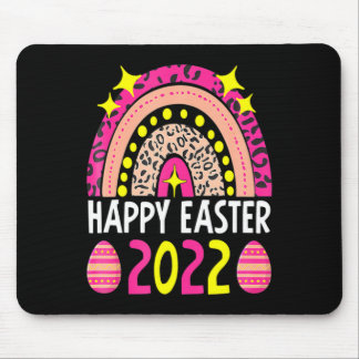 Mousepad Páscoa 2022 arco-íris fofo feliz páscoa 2022 mulhe