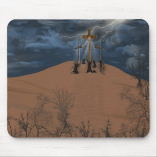 Mousepad Páscoa atravessa uma colina