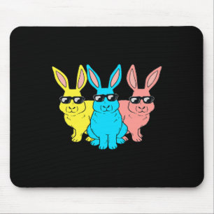 Mousepad Páscoa Coelhinha de Hip Hop Trio Coelhinhos Divers