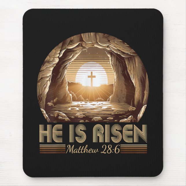 Mousepad Páscoa Cristã Ele Ressuscitou Jesus  (Frente)