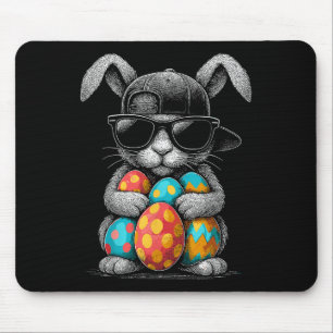 Mousepad Páscoa Dia Coelhinho Com Óculos Legal Rabino