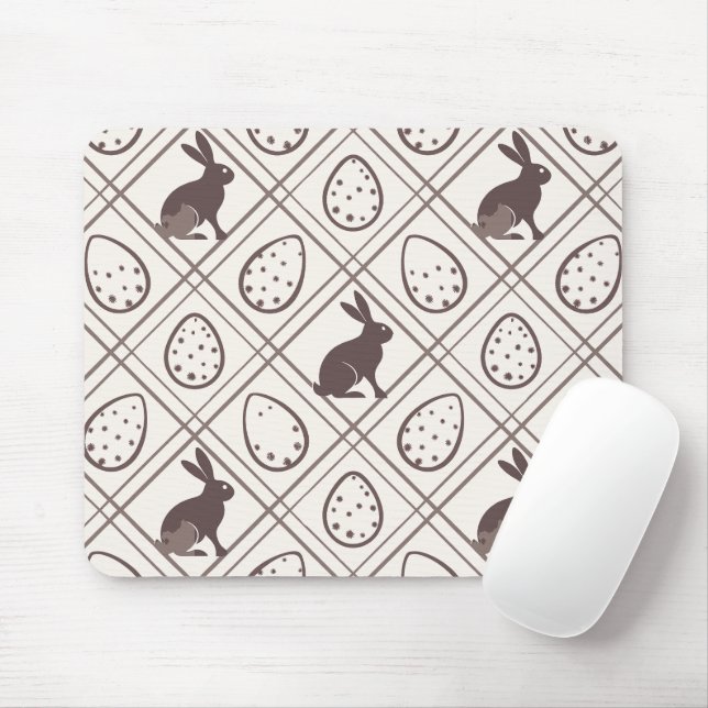 Mousepad Páscoa Xadrez castanha (Com mouse)