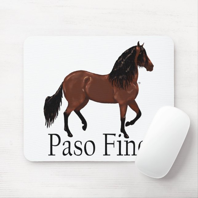 Mousepad Paso Fino Bay Horse Trabalho de arte (Com mouse)