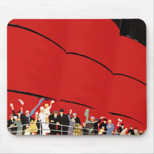 Mousepad Passageiros do navio de cruzeiros do vintage que