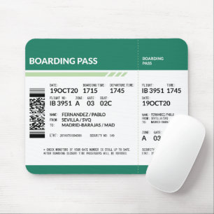 Mousepad Passagem de embarque - Verde