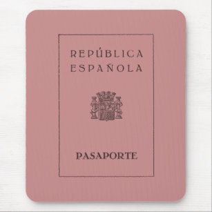 Mousepad Passaporte espanhol antigo (Pinkish sólido)