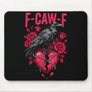 Mousepad Passarinho Preto Engraçado F-caw-f Anti Dia dos Na
