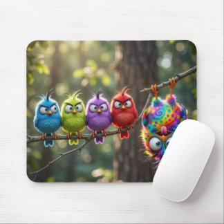Mousepad Passarinhos Coloridos e Fofos