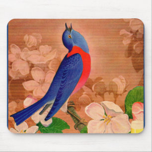 Mousepad pássaro azul da felicidade