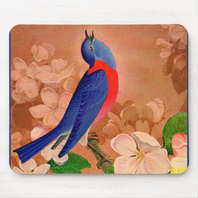 Mousepad pássaro azul da felicidade (Frente)