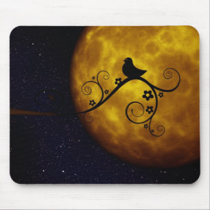 Mousepad Pássaro bonito no luar