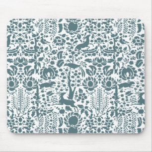 Mousepad Pássaro, cervo, padrão de pessoas de árvores