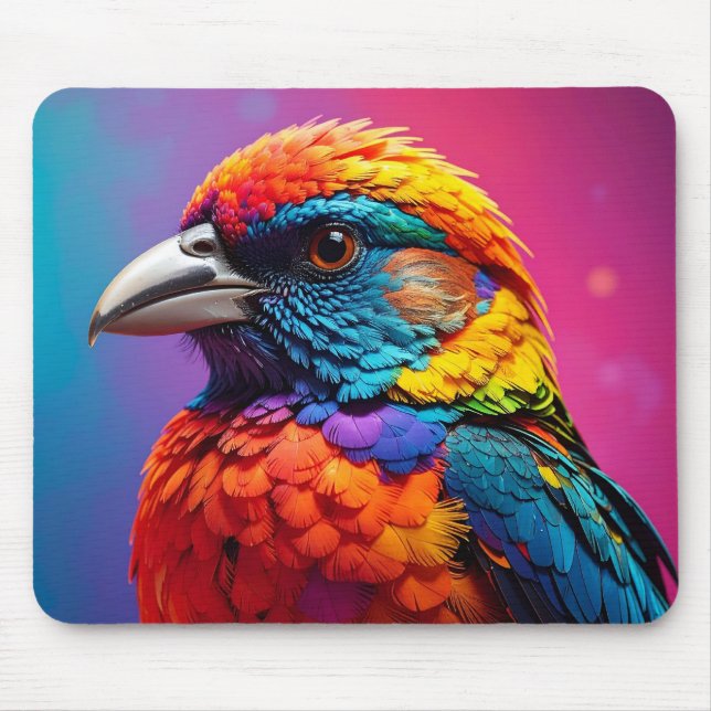 Mousepad pássaro colorido (Frente)