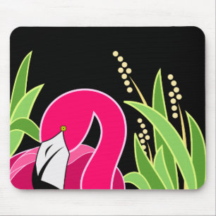 Mousepad Pássaro cor-de-rosa abstrato do flamingo