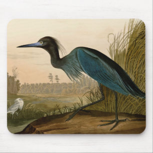 Mousepad Pássaro de Água com Crane Azul Audubon