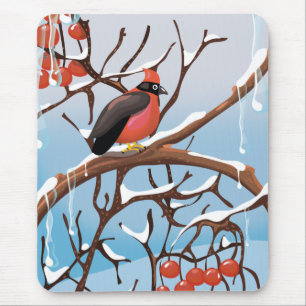 Mousepad pássaro de inverno