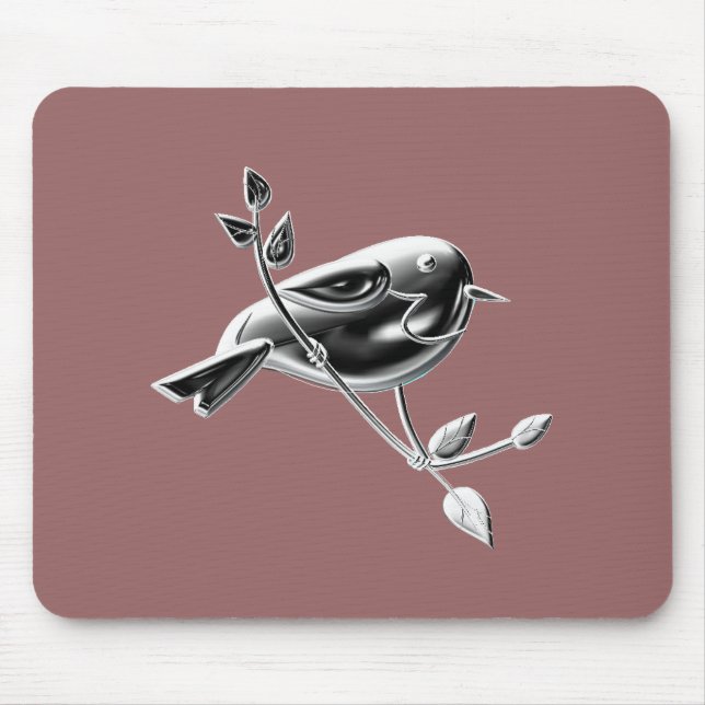 MOUSEPAD PÁSSARO DE PRATA (Frente)