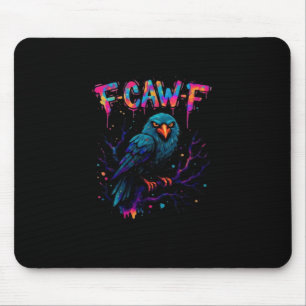 Mousepad Pássaro Engraçado Corvo Coruja Piada Trocadilho Di