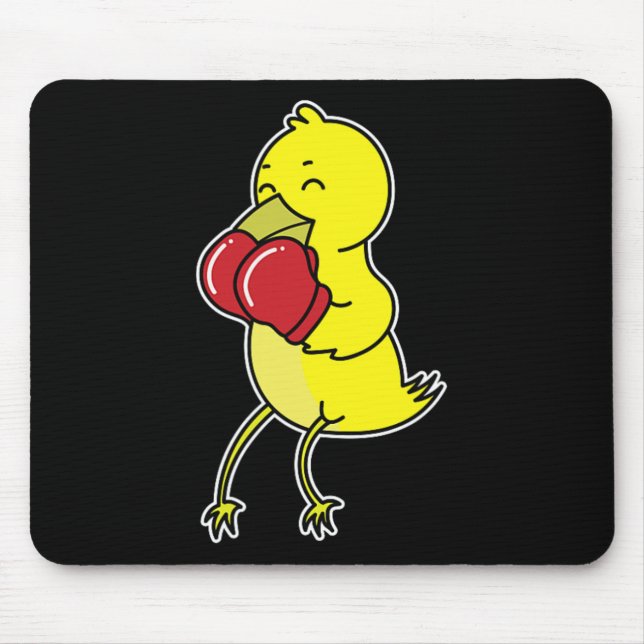 Mousepad Pássaro Faz Boxe  (Frente)