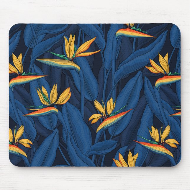 Mousepad Pássaro noturno do jardim do paraíso 2 (Frente)