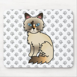 Mousepad Pássaro TortoisesInferno / Ragdoll Gato e Patas