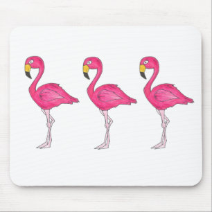 Mousepad Pássaro Tropical Rosa Flamingo Flamingos