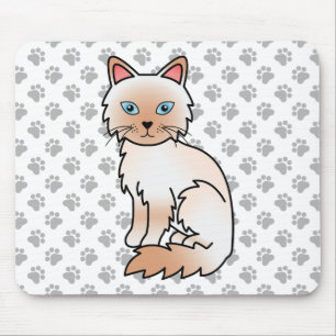 Mousepad Pássaro Vermelho/Ragdolé Gato e Patas