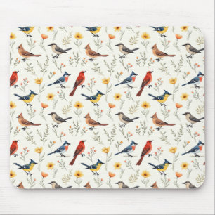 Mousepad Pássaros Coloridos Pequenos