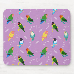 Mousepad Pássaros do Rainbow Colors Pattern