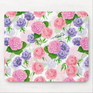 Mousepad Pássaros e flores