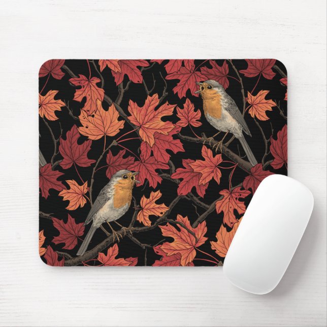 Mousepad Pássaros em árvore de bordo (Com mouse)