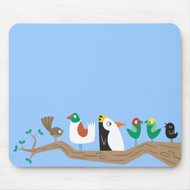 Mousepad Pássaros em uma árvore (Frente)