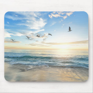 Mousepad pássaros na praia