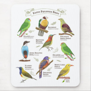 Mousepad Pássaros nativos nas Filipinas