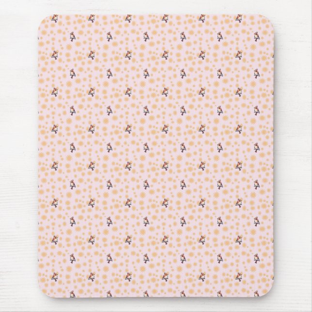 Mousepad Pássaros padrão floral (Frente)