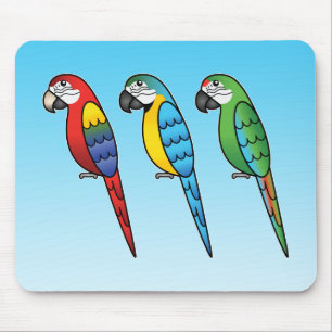 Mousepad Pássaros-papagaio-da-índia
