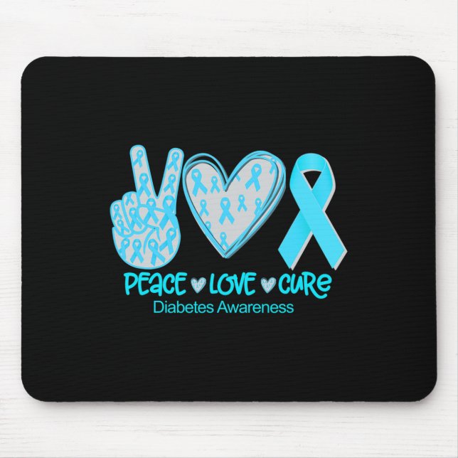 Mousepad Passe de Paz - Presente de Consciência da Diabetes (Frente)
