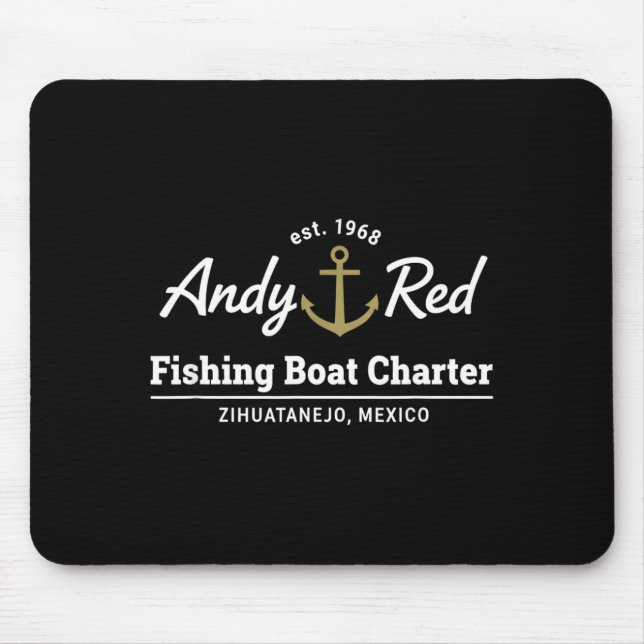 Mousepad Passeio de barco de pesca Andy Red Zihuatanejo Est (Frente)