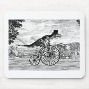 Mousepad Passeio do domingo de T-Rex do cavalheiro