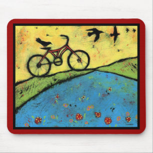 Mousepad Passeio e tapete do rato da mosca - 9,25" x 7,75"