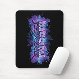 Mousepad Passion Cyberpunk Typography – Vibrant Modern Word