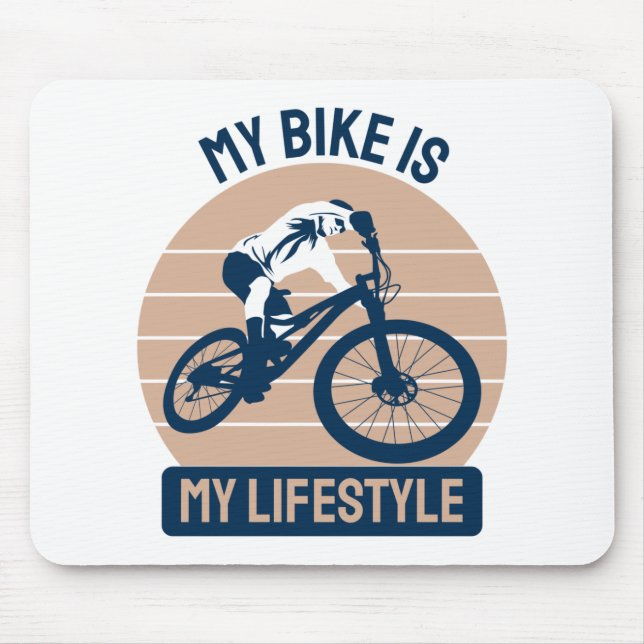 Mousepad Passo Bicicleta - A Minha Bicicleta É O Meu Estilo (Frente)