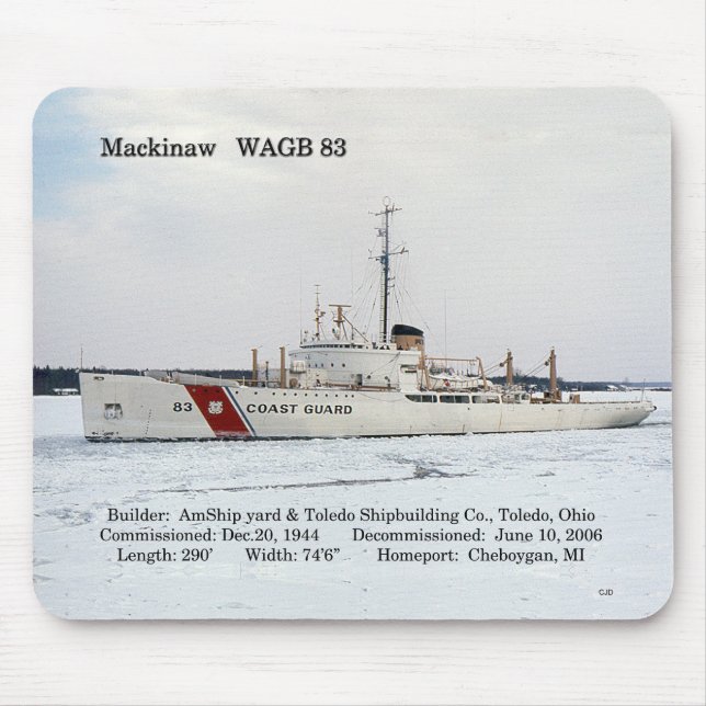 Mousepad Pasta branca Mackinaw WAGB 83 (Frente)