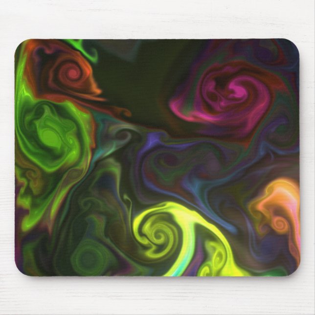 Mousepad Pasta colorida do rato artístico (Frente)