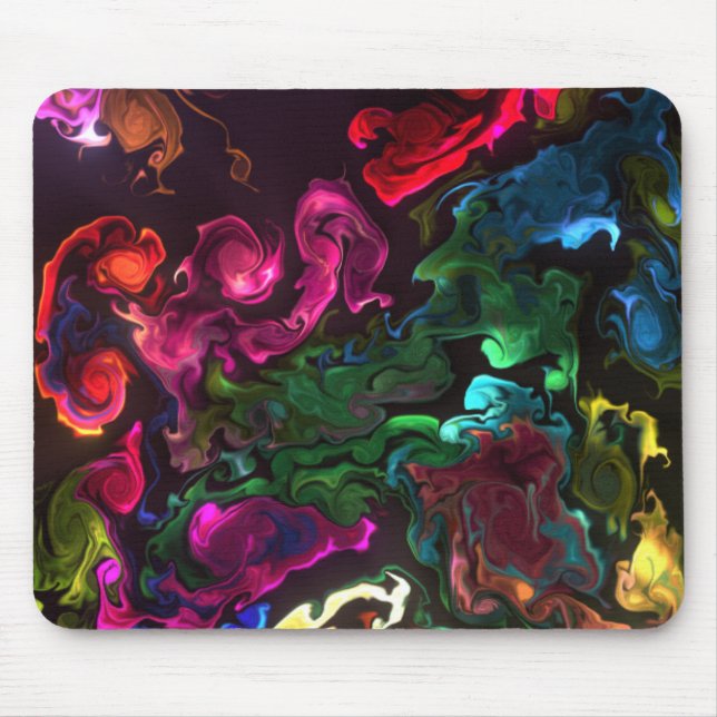 Mousepad Pasta colorida do rato artístico (Frente)
