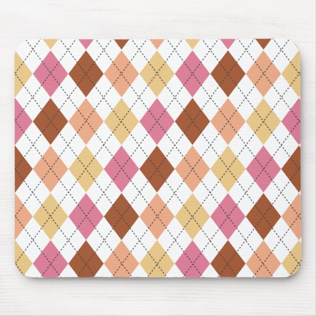 Mousepad Pasta de Disquete Rosa, Coral, Pêssego e Escuro (Frente)