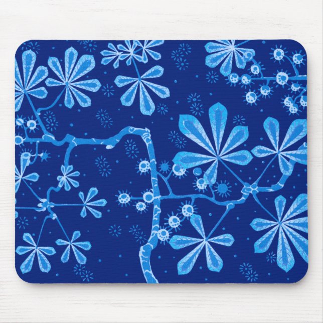 Mousepad Pasta de Mão Flor Azure Frost (Frente)