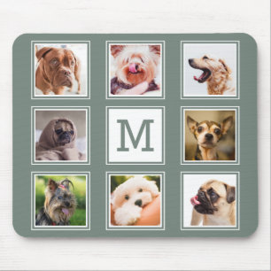 Mousepad Pasta de monograma personalizada FOTOS/cães